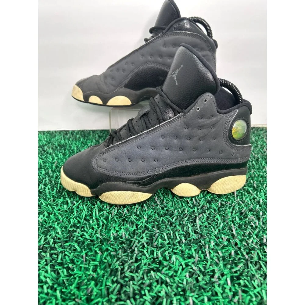 Nike Air Jordan 13 Retro Boys Size 4Y‎ Black Athletic Sneakers 439358-009